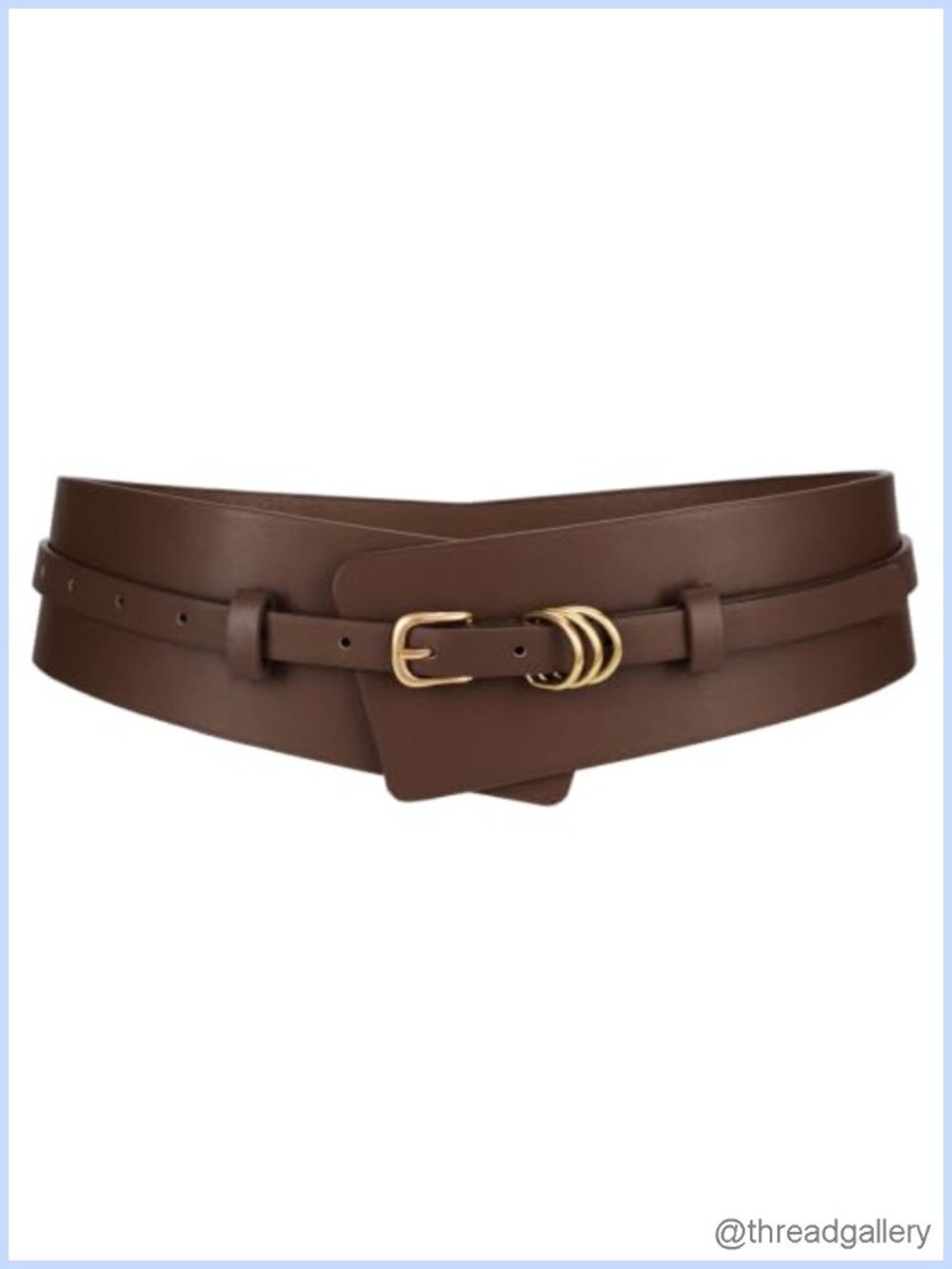 Women's Wide Faux Leather Waist Belt 2-in-1 Corset Dress Pant Belt